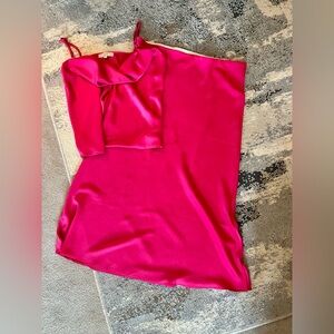 LOFT Vibrant Pink Satin Set